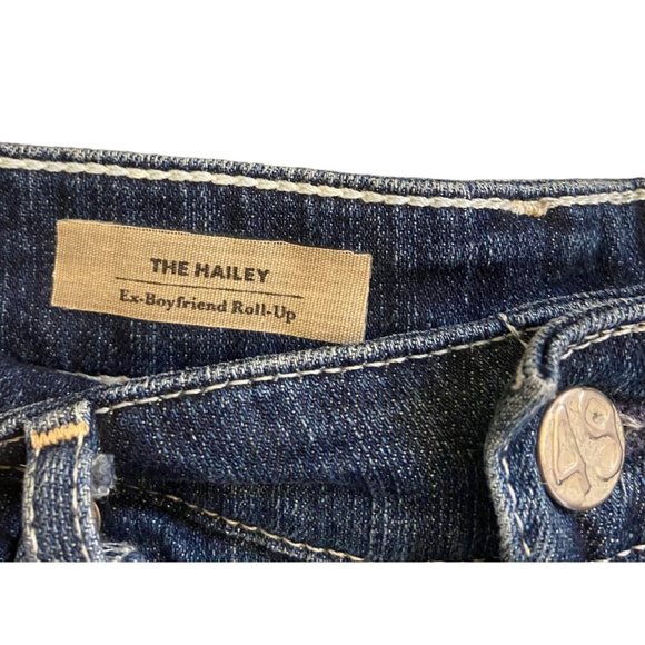 ADRIANO GOLDSCHMEID WOMEN'S THE HAILEY EX-BOYFRIEND ROLL UP DENIM SHORTS SZ 26 - Picture 5 of 7